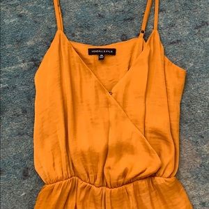 Kendall & Kylie Yellow Silk Romper